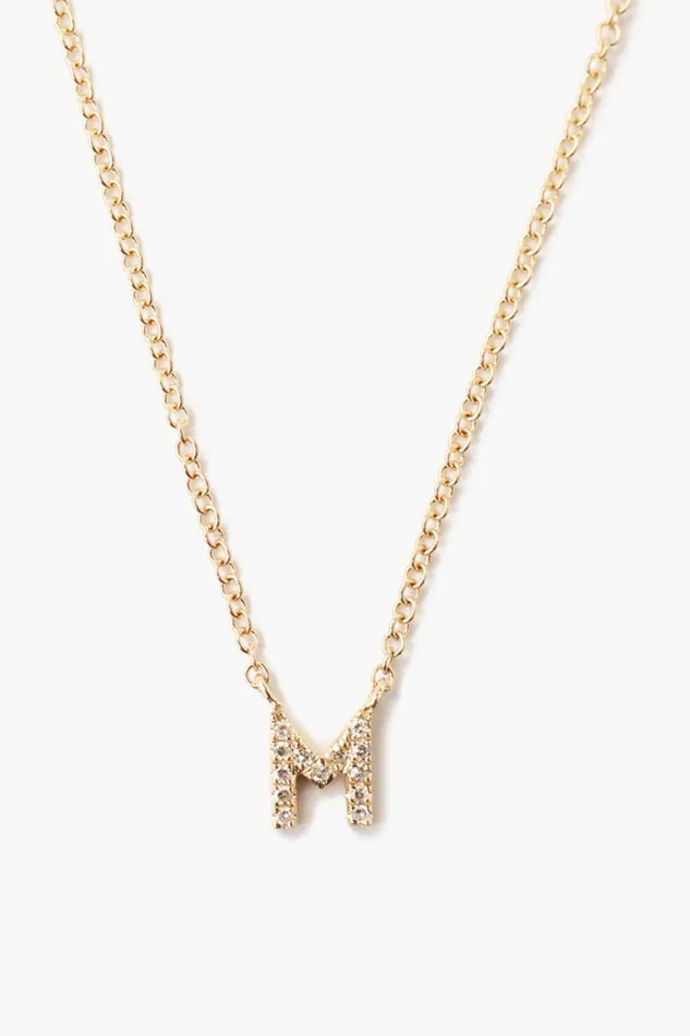 14k Gold And White Diamond Initial Necklace Women Chan Luu Necklaces