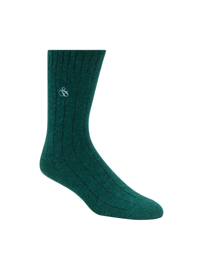 1PK MENS NON TERRY CREW Green Men Scotch and Soda Underwear and Socks