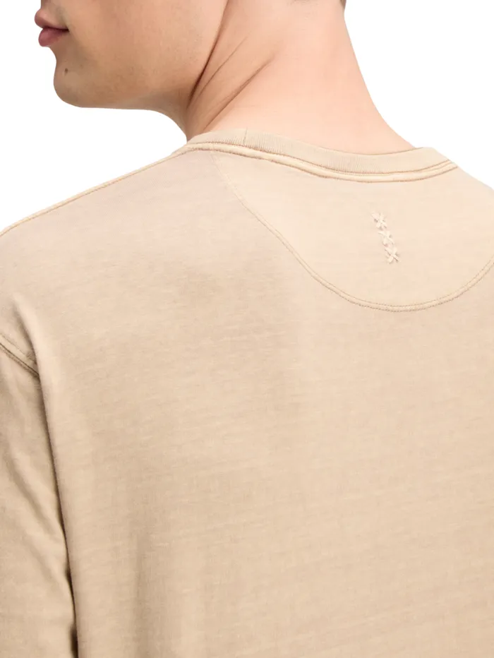 3 CROSSES PROGRAM RELAXED FIT TSHIRT LS Mocha Men Scotch and Soda TShirts and Polo Shirts 3 CROSSES PROGRAM RELAXED FIT TSHIRT LS Mocha Men Scotch and Soda TShirts and Polo Shirts