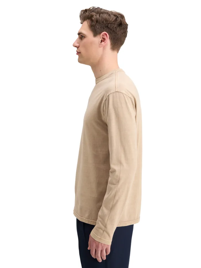 3 CROSSES PROGRAM RELAXED FIT TSHIRT LS Mocha Men Scotch and Soda TShirts and Polo Shirts 3 CROSSES PROGRAM RELAXED FIT TSHIRT LS Mocha Men Scotch and Soda TShirts and Polo Shirts