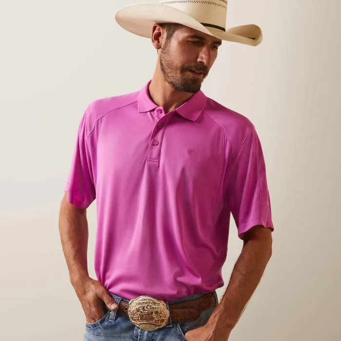 AC Polo Dk Orchid Men Ariat TShirts and Polos