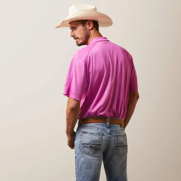 AC Polo Dk Orchid Men Ariat TShirts and Polos AC Polo Dk Orchid Men Ariat TShirts and Polos