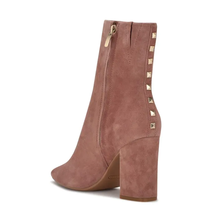 Adea Heeled Booties Blush Suede Women Nine West Boots and Booties Adea Heeled Booties Blush Suede Women Nine West Boots and Booties