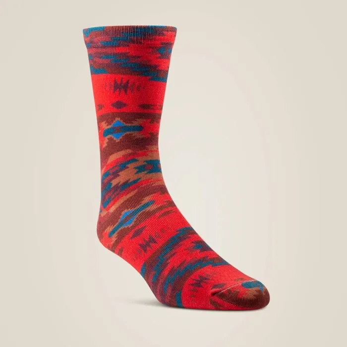 Adobe Canyon Crew Sock 2 Pair Multi Color Pack Redturquoise Women Ariat Socks Adobe Canyon Crew Sock 2 Pair Multi Color Pack Redturquoise Women Ariat Socks