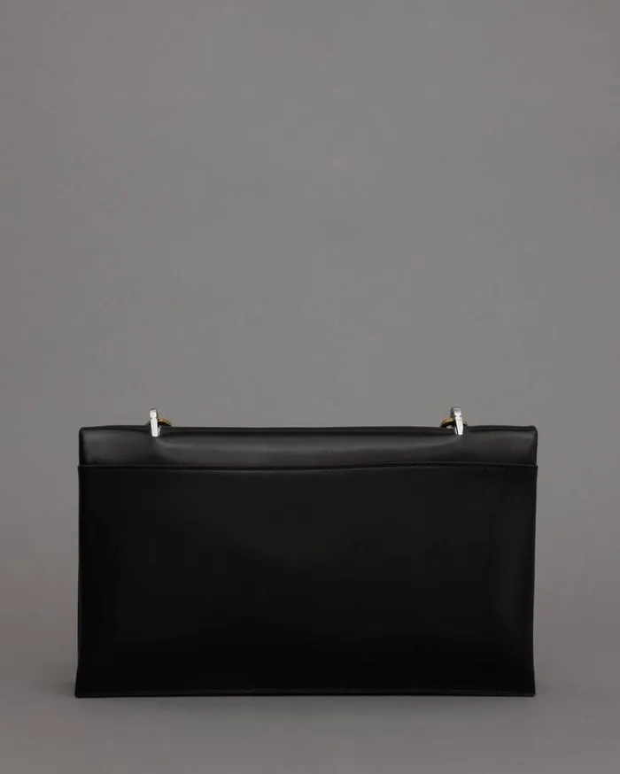 Akira Leather Removable Chain Clutch Bag Black Women AllSaints Handbags and Wallets Akira Leather Removable Chain Clutch Bag Black Women AllSaints Handbags and Wallets
