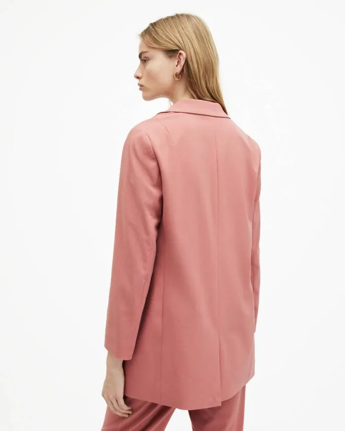 Aleida Lightweight Tri Blazer Rich Pink Women AllSaints Jackets and Coats