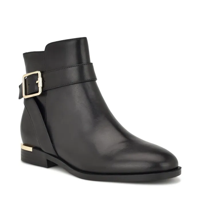 Alleva Casual Booties Black Leather Women Nine West Boots and Booties Alleva Casual Booties Black Leather Women Nine West Boots and Booties