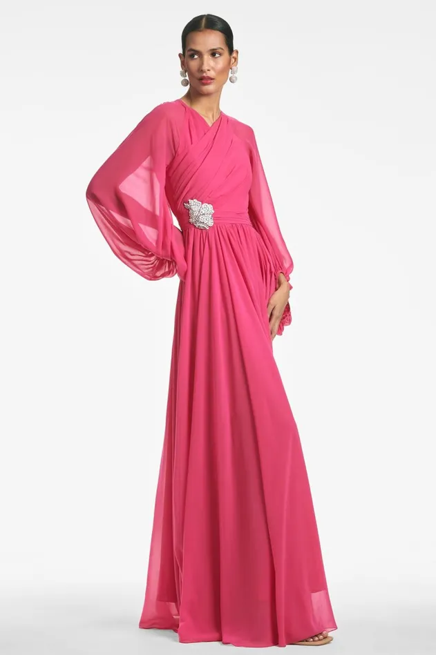 Amata Gown 8211 Fuchsia Women Sachin and Babi Covered