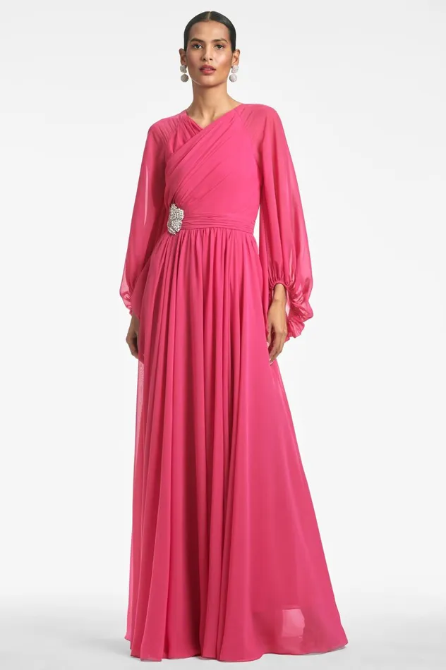Amata Gown 8211 Fuchsia Women Sachin and Babi Covered
