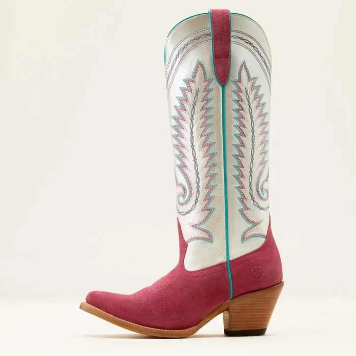 Ambrose Western Boot Raspberry Suedepearly White Women Ariat Dress and Fashion Boots Ambrose Western Boot Raspberry Suedepearly White Women Ariat Dress and Fashion Boots