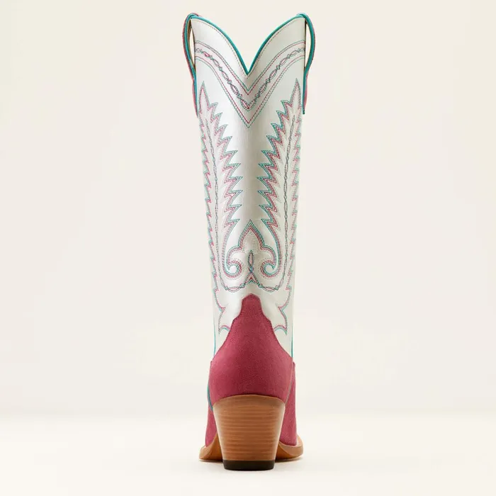 Ambrose Western Boot Raspberry Suedepearly White Women Ariat Dress and Fashion Boots Ambrose Western Boot Raspberry Suedepearly White Women Ariat Dress and Fashion Boots