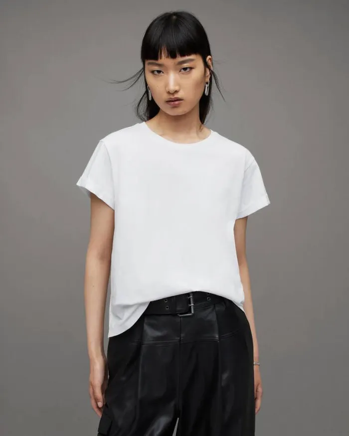 Anna Crew Neck Underground Logo TShirt White Women AllSaints Tops and Shirts Anna Crew Neck Underground Logo TShirt White Women AllSaints Tops and Shirts