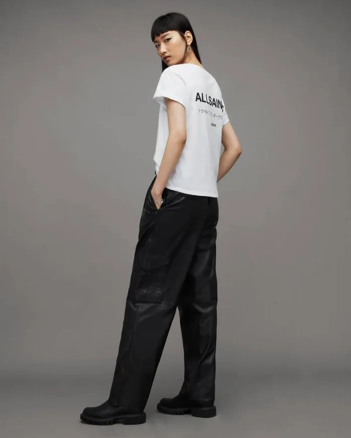 Anna Crew Neck Underground Logo TShirt White Women AllSaints Tops and Shirts Anna Crew Neck Underground Logo TShirt White Women AllSaints Tops and Shirts