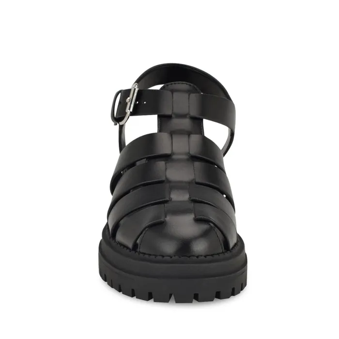 Anybel Fisherman Sandals Black Women Nine West Flats Anybel Fisherman Sandals Black Women Nine West Flats