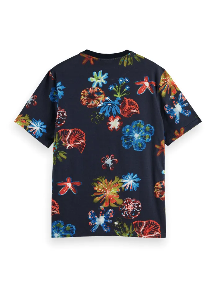Aop Tshirt Night Flower Aop Men Scotch and Soda TShirts and Polo Shirts