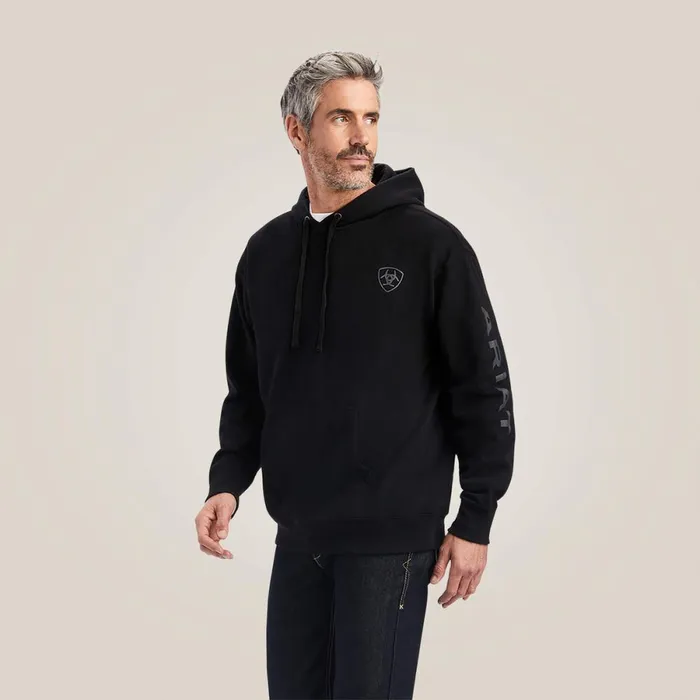 Ariat Logo Hoodie Black Men Ariat Sweatshirts and Hoodies