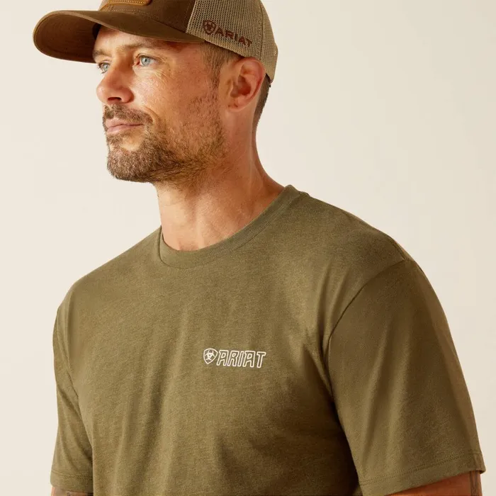 Ariat Outline Wing TShirt Military Heather Men Ariat TShirts and Polos Ariat Outline Wing TShirt Military Heather Men Ariat TShirts and Polos