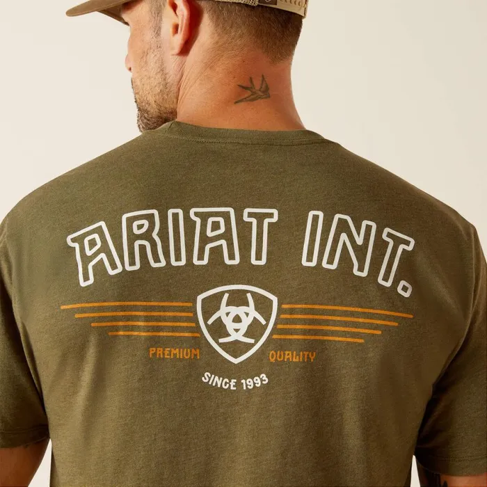 Ariat Outline Wing TShirt Military Heather Men Ariat TShirts and Polos Ariat Outline Wing TShirt Military Heather Men Ariat TShirts and Polos