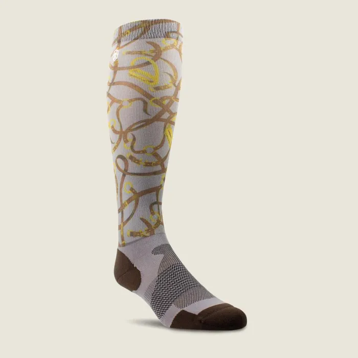 AriatTEK Slim Printed Socks Zinc Bridle Women Ariat Socks