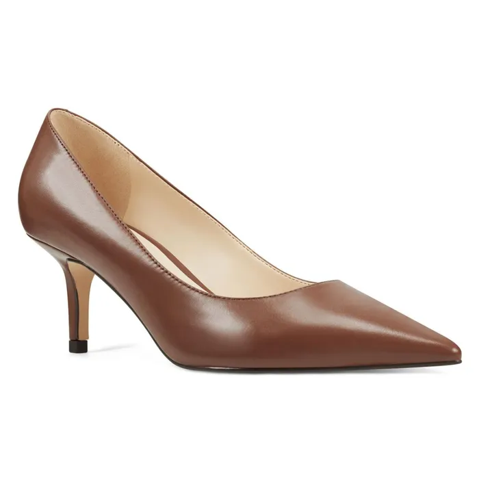 Arlene Pointy Toe Pumps Dark Brown Leather Women Nine West Pumps Arlene Pointy Toe Pumps Dark Brown Leather Women Nine West Pumps