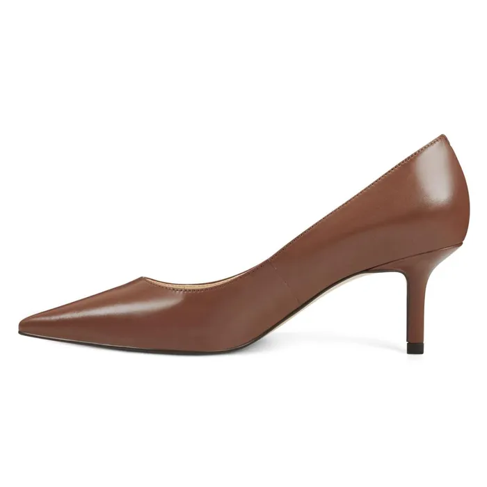 Arlene Pointy Toe Pumps Dark Brown Leather Women Nine West Pumps Arlene Pointy Toe Pumps Dark Brown Leather Women Nine West Pumps