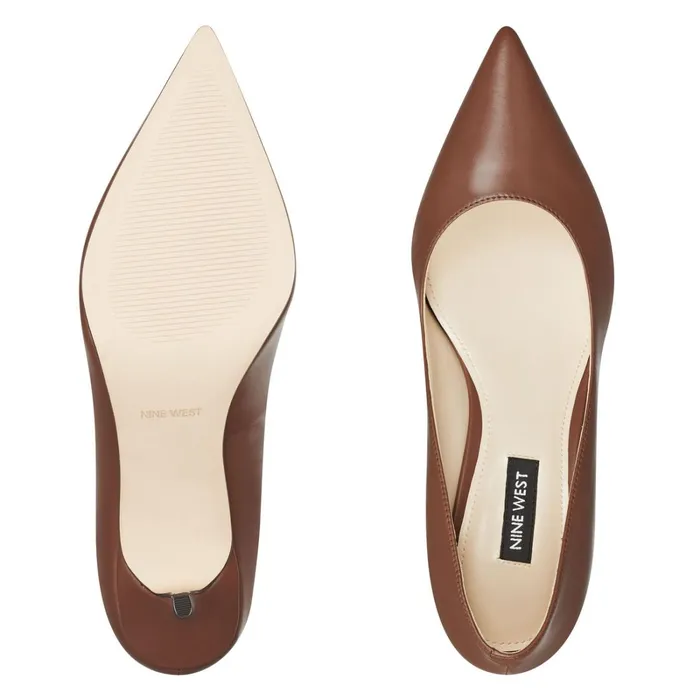 Arlene Pointy Toe Pumps Dark Brown Leather Women Nine West Pumps Arlene Pointy Toe Pumps Dark Brown Leather Women Nine West Pumps