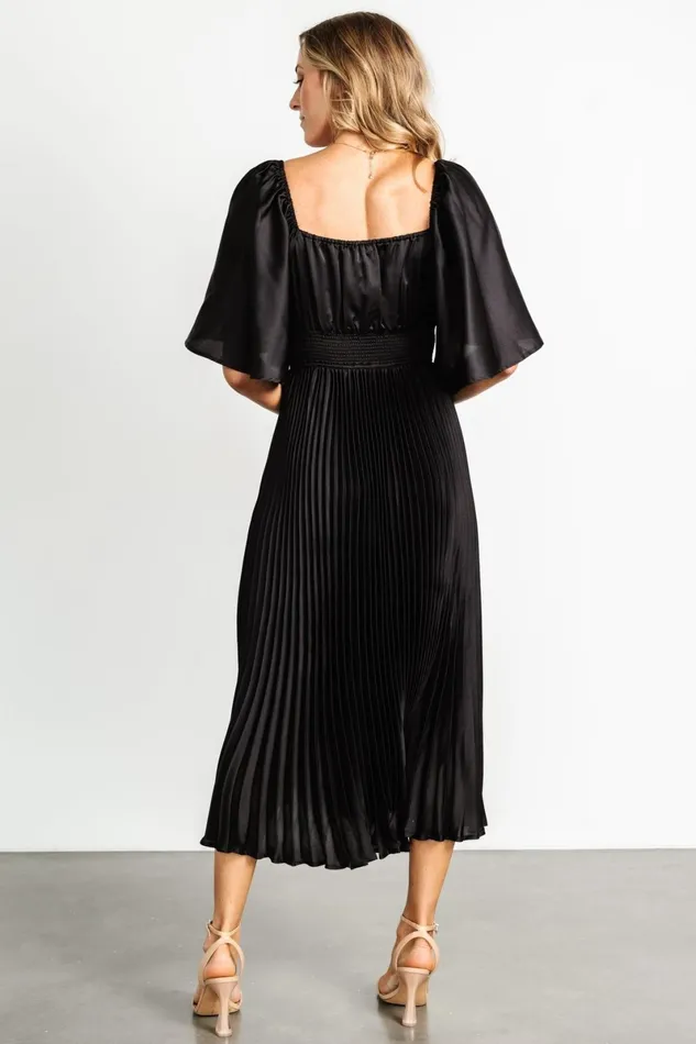 Aubree Pleated Dress Black Women Baltic Born Mother Of The Bride