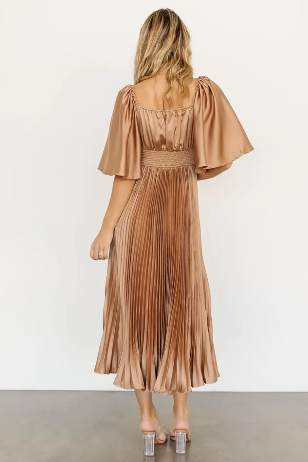 Aubree Pleated Dress Champagne Women Baltic Born Wedding Guest Aubree Pleated Dress Champagne Women Baltic Born Wedding Guest