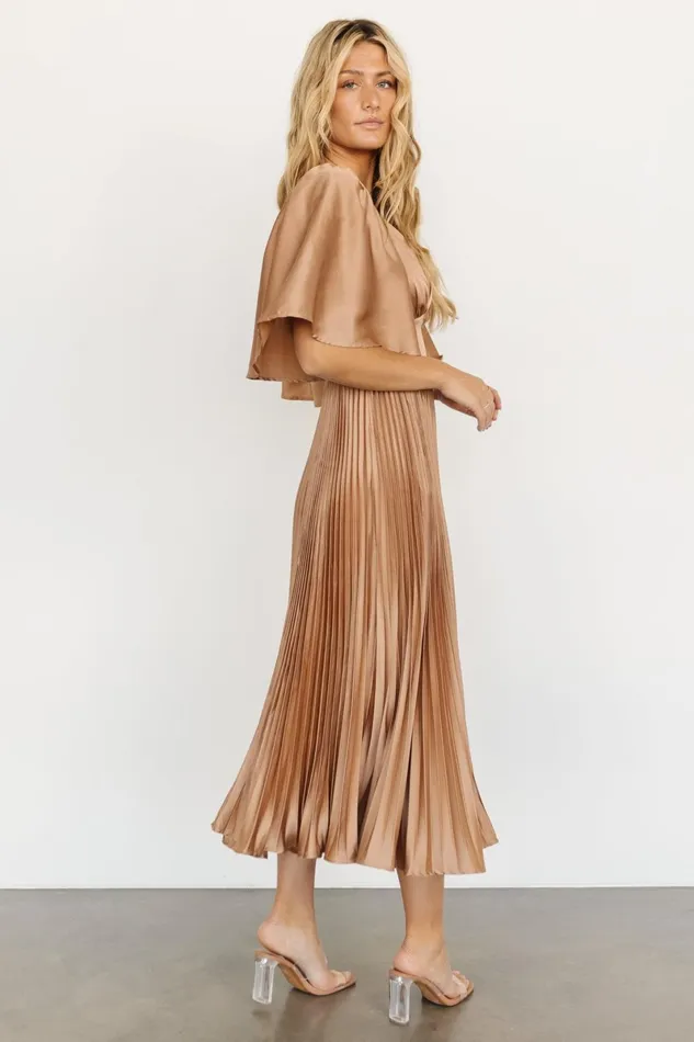 Aubree Pleated Dress Champagne Women Baltic Born Wedding Guest Aubree Pleated Dress Champagne Women Baltic Born Wedding Guest