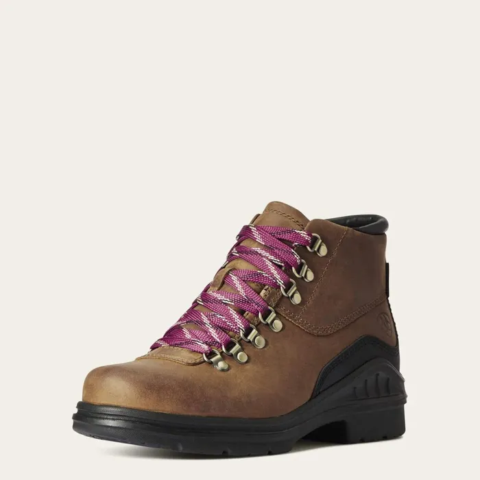 Barnyard Lace Waterproof Boot Weathered Brown Women Ariat Western Boots