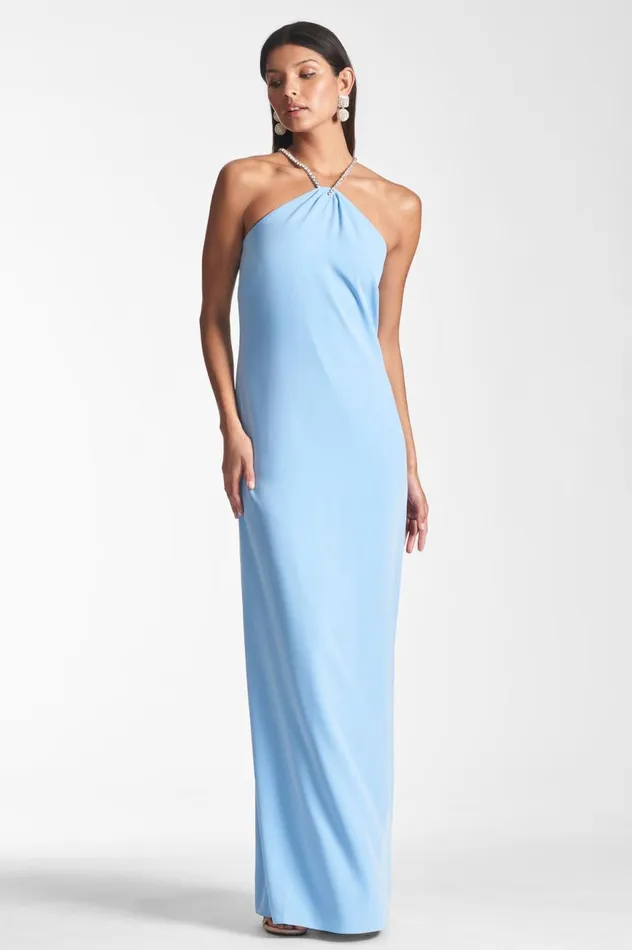 Becca Gown 8211 Chambray Blue Women Sachin and Babi Formal