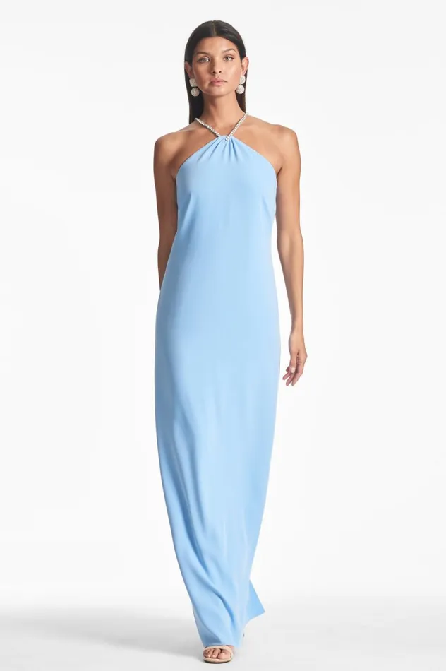 Becca Gown 8211 Chambray Blue Women Sachin and Babi Formal