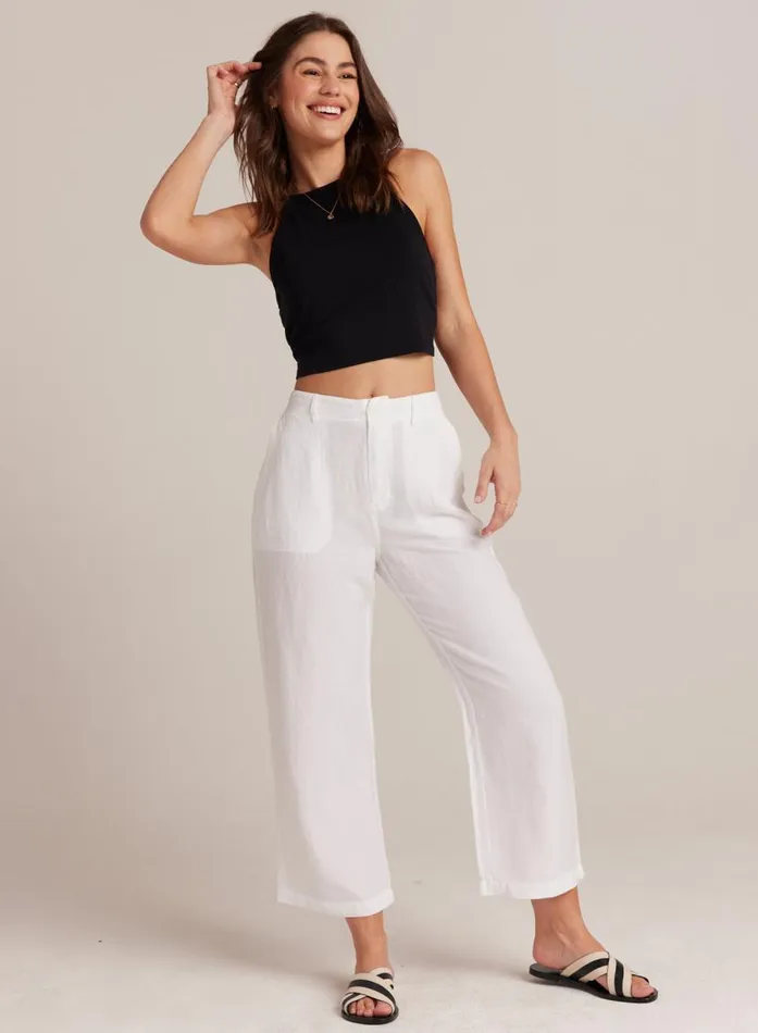 Bella Dahl Blakely Utility Wide Leg Crop 8211 White Women Pants