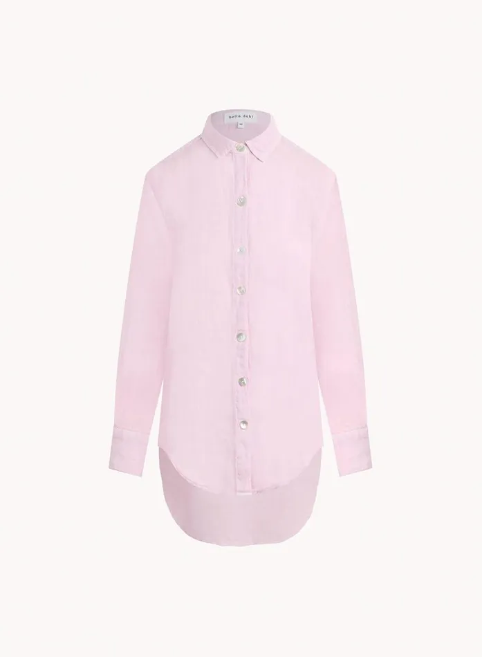 Bella Dahl Boyfriend Button Down 8211 Light Orchid Women Long Sleeve