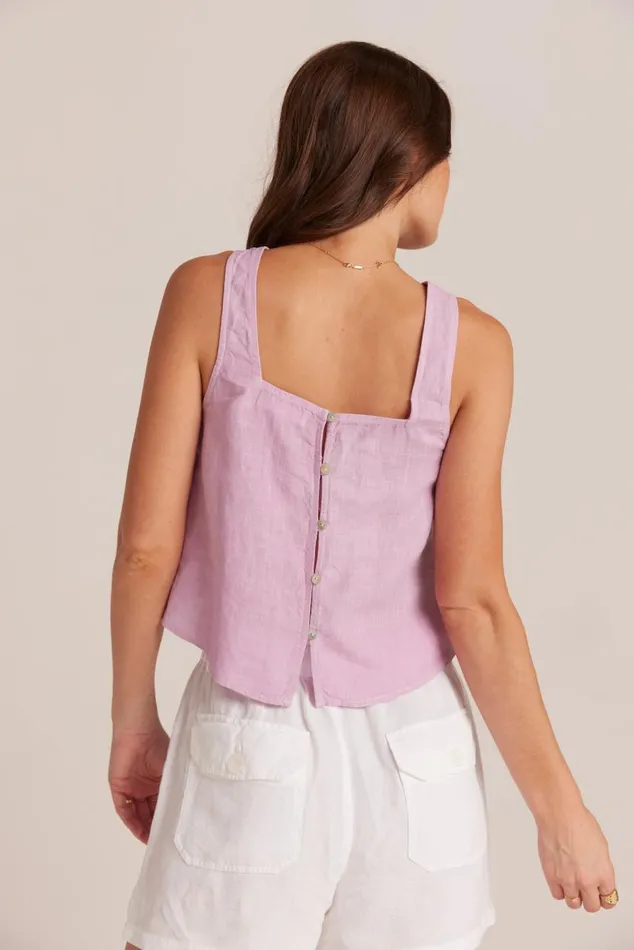 Bella Dahl Button Back Linen Tank 8211 Light Orchid Women Sleeveless Bella Dahl Button Back Linen Tank 8211 Light Orchid Women Sleeveless