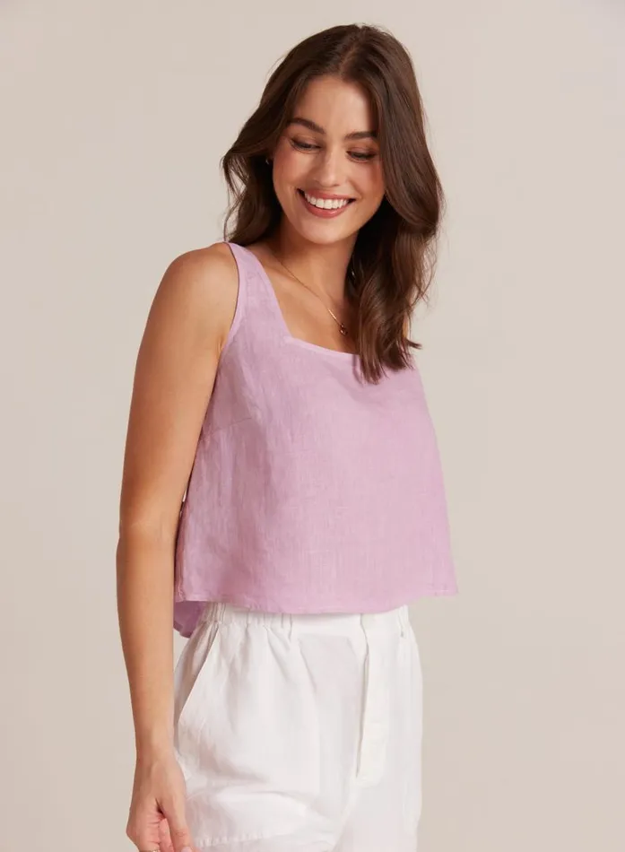 Bella Dahl Button Back Linen Tank 8211 Light Orchid Women Sleeveless Bella Dahl Button Back Linen Tank 8211 Light Orchid Women Sleeveless