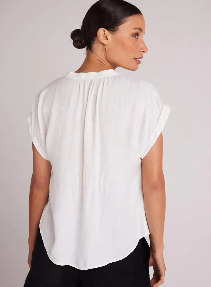 Bella Dahl Cap Sleeve Henley 8211 Off White Women Short Sleeve Bella Dahl Cap Sleeve Henley 8211 Off White Women Short Sleeve