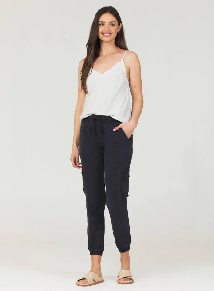 Bella Dahl Cargo Track Pants 8211 Black Women Joggers Bella Dahl Cargo Track Pants 8211 Black Women Joggers