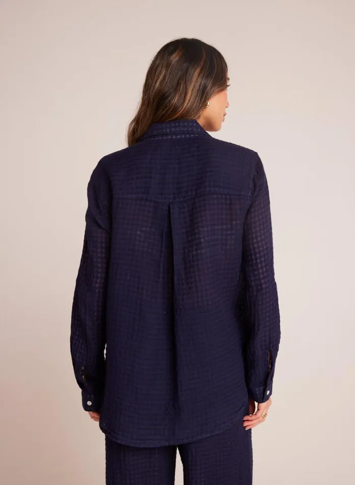 Bella Dahl Oversized Pocket Button Down 8211 Tropic Navy Women Long Sleeve Bella Dahl Oversized Pocket Button Down 8211 Tropic Navy Women Long Sleeve