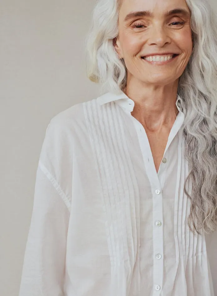 Bella Dahl Pintuck Flowy Shirt 8211 White Women Long Sleeve Bella Dahl Pintuck Flowy Shirt 8211 White Women Long Sleeve