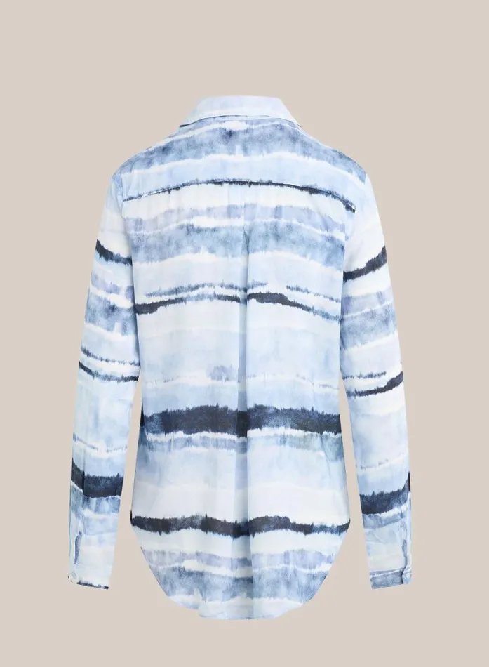 Bella Dahl Pocket Button Down 8211 Indigo Stripes Print Women Long Sleeve Bella Dahl Pocket Button Down 8211 Indigo Stripes Print Women Long Sleeve