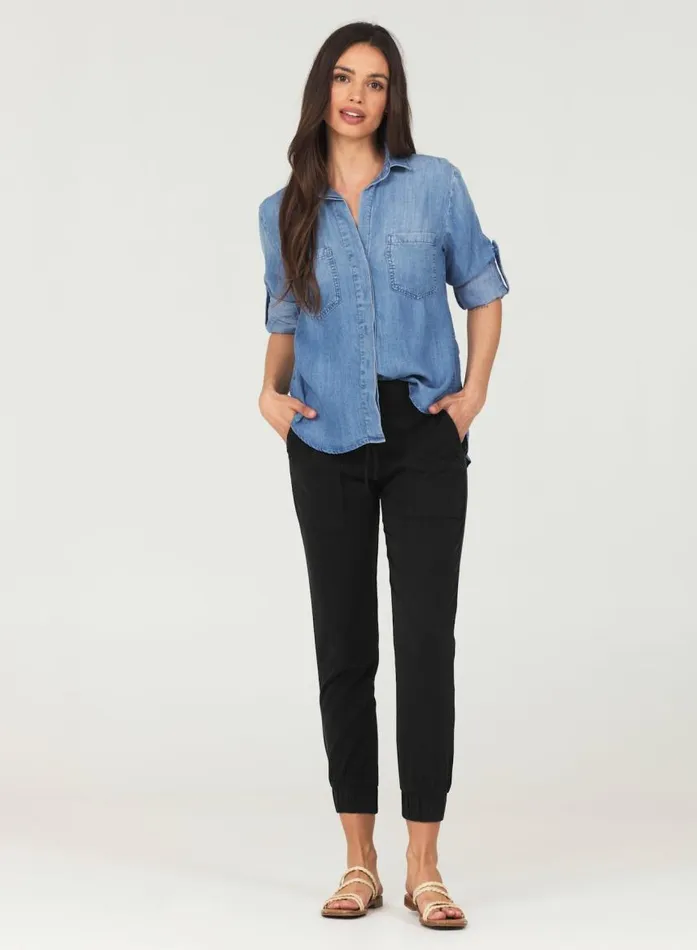 Bella Dahl Pocket Jogger 8211 Vintage Black Women Pants Bella Dahl Pocket Jogger 8211 Vintage Black Women Pants