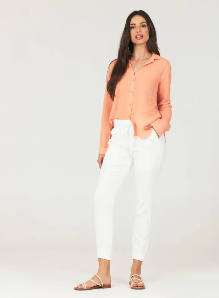Bella Dahl Pocket Jogger 8211 White Women Pants Bella Dahl Pocket Jogger 8211 White Women Pants