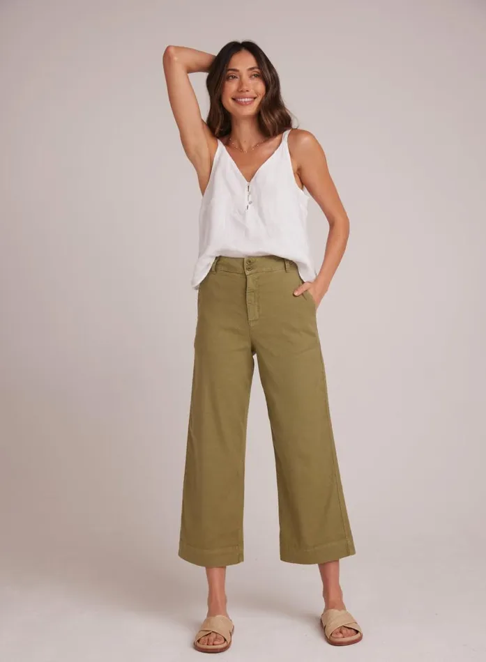 Bella Dahl Saige Wide Leg Crop 8211 Army Fern Women Pants