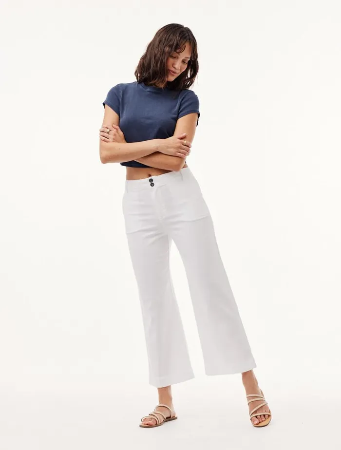 Bella Dahl Saige Wide Leg Crop 8211 White Women Pants Bella Dahl Saige Wide Leg Crop 8211 White Women Pants