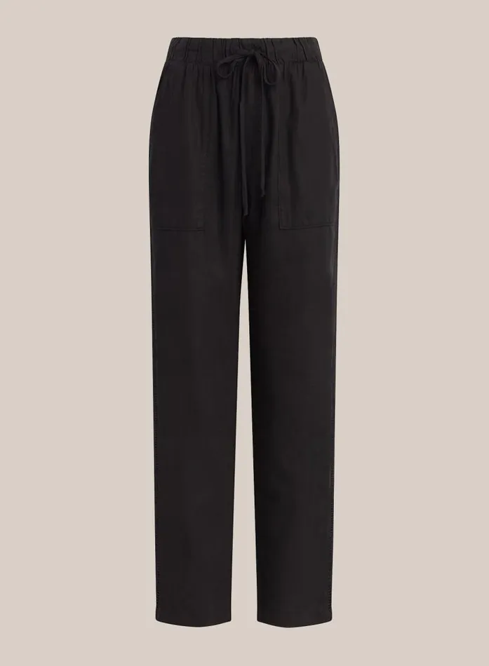 Bella Dahl Side Ladder Trim Pocket Trouser 8211 Black Women Pants