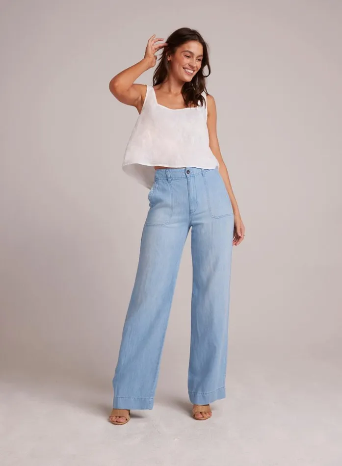 Bella Dahl Taylor Utility Wide Leg Jean 8211 Coastal Wash Women Pants