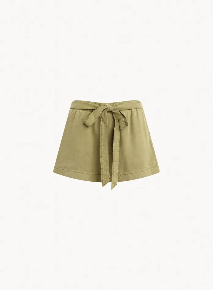Bella Dahl Tie Short 8211 French Olive Women Shorts