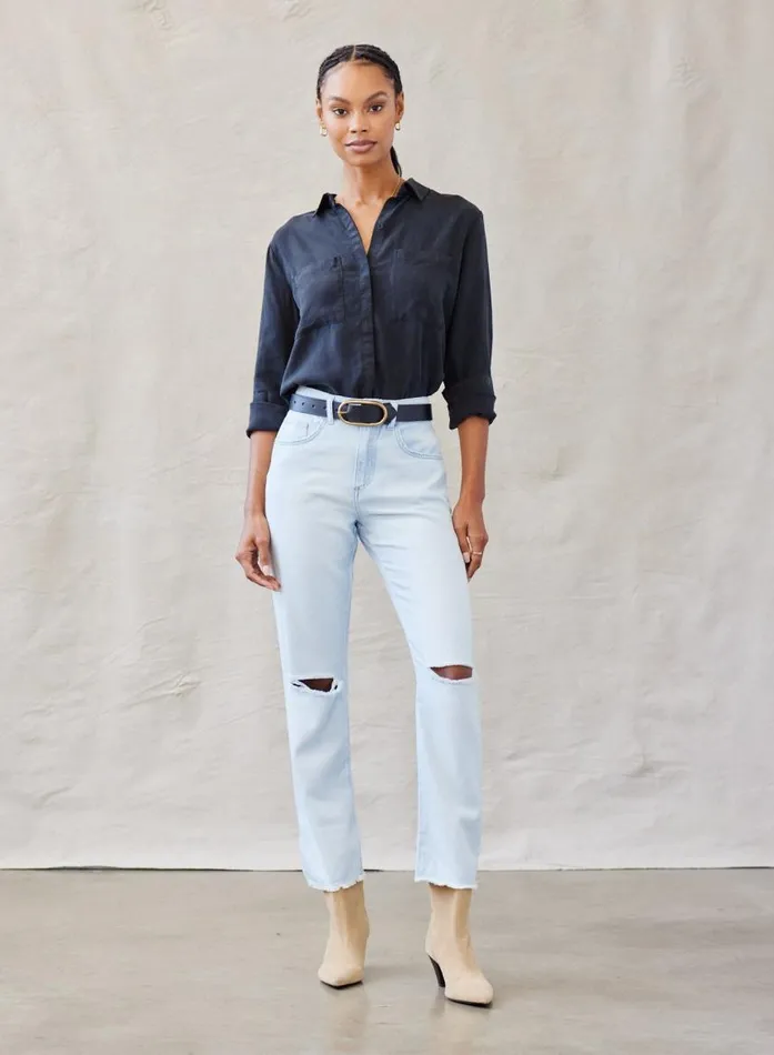 Bella Dahl Two Pocket Classic Button Down 8211 Vintage Black Women Long Sleeve Bella Dahl Two Pocket Classic Button Down 8211 Vintage Black Women Long Sleeve