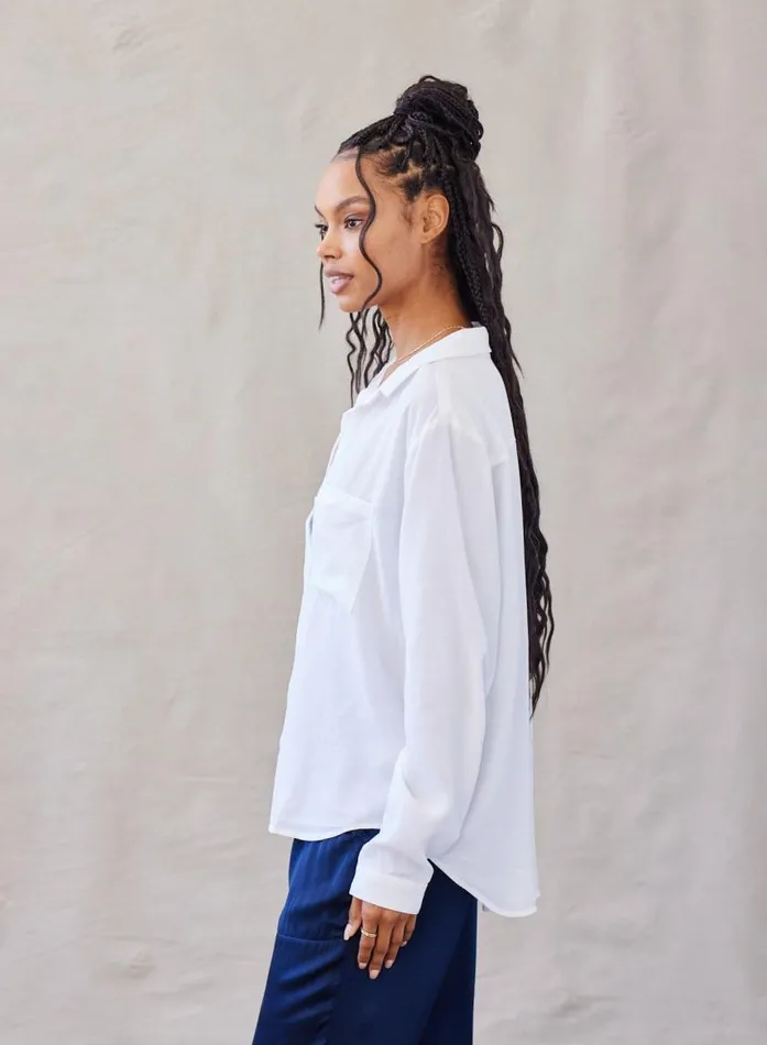 Bella Dahl Two Pocket Classic Button Down 8211 White Women Long Sleeve Bella Dahl Two Pocket Classic Button Down 8211 White Women Long Sleeve